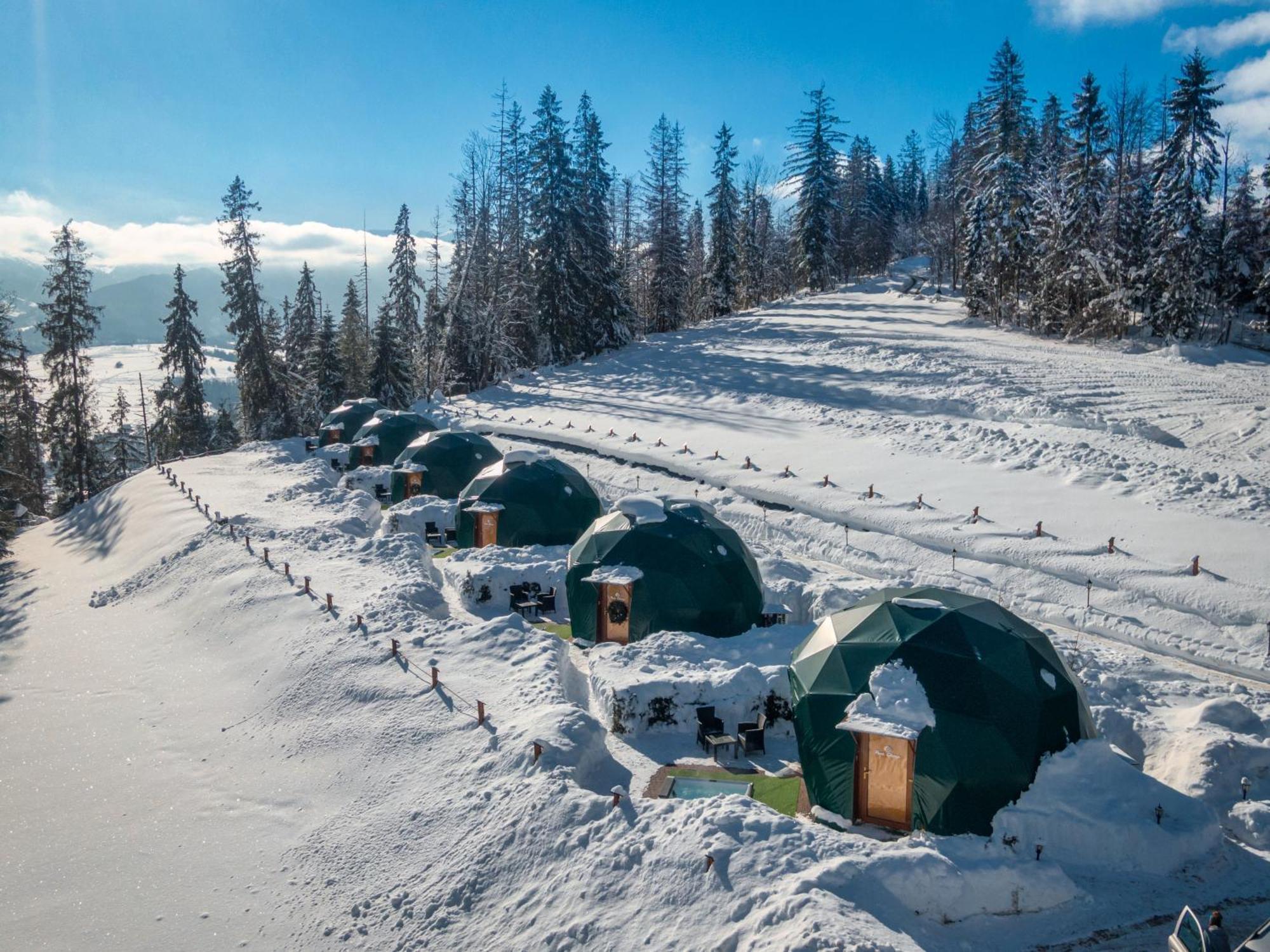 ホテル Peak Glamp & Jacuzzi ザコパネ エクステリア 写真