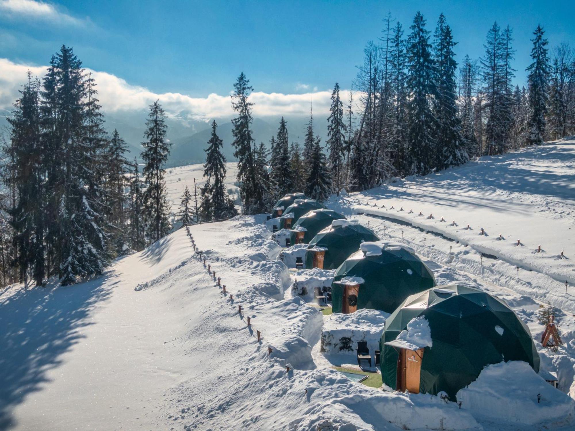 ホテル Peak Glamp & Jacuzzi ザコパネ エクステリア 写真