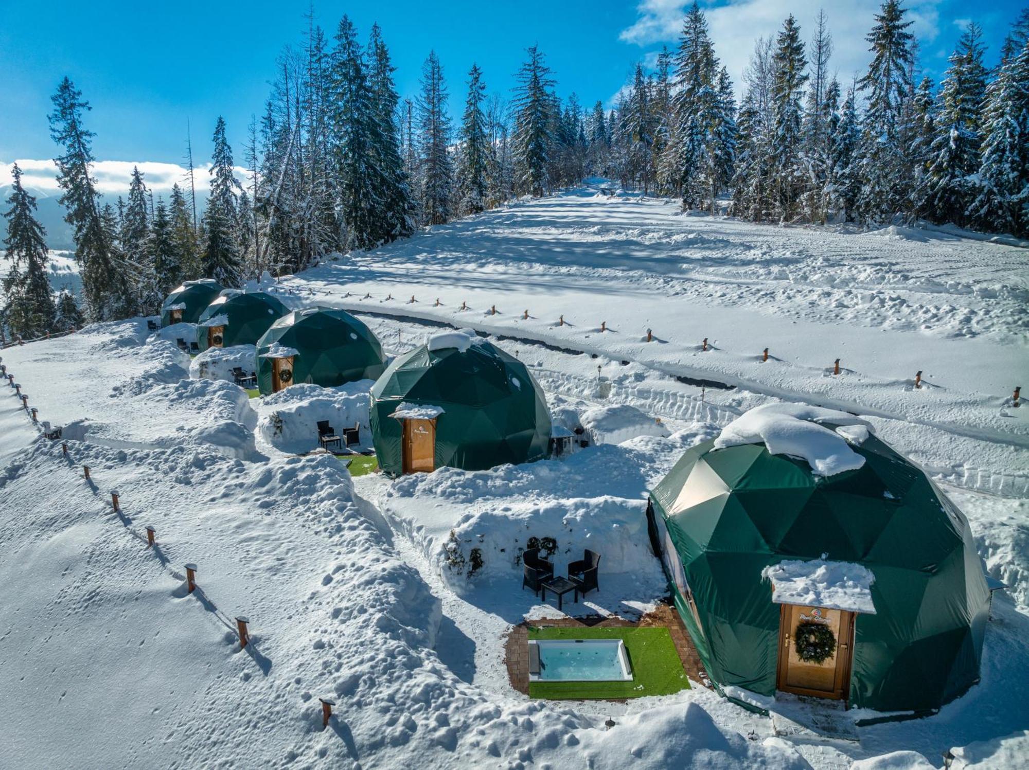 ホテル Peak Glamp & Jacuzzi ザコパネ エクステリア 写真
